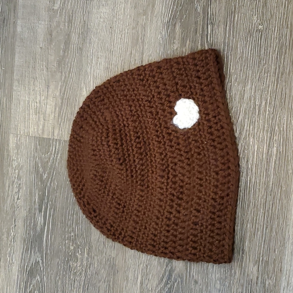Hand crocheted beanie
